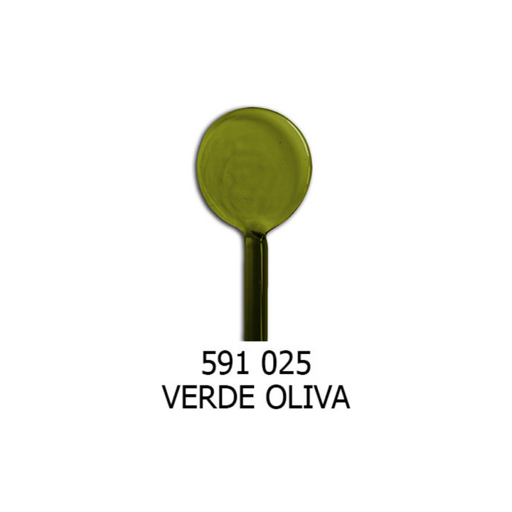 Moretti Green Olive Transparent Effetre Glass Rod (5-6mm)