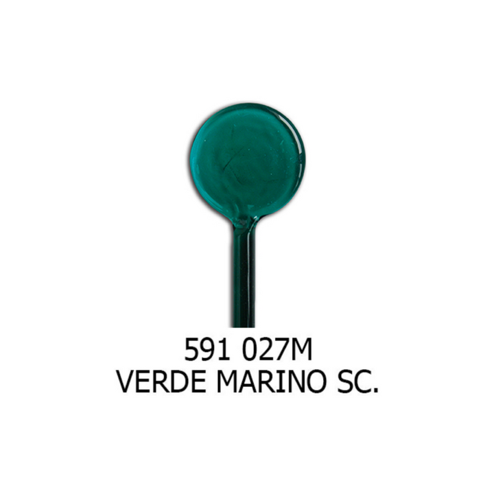Moretti Teal Dark Transparent Effetre Glass Rod (4-7mm)