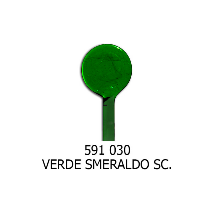Moretti Green Dark Emerald Transparent Effetre Glass Rod (4-7mm)
