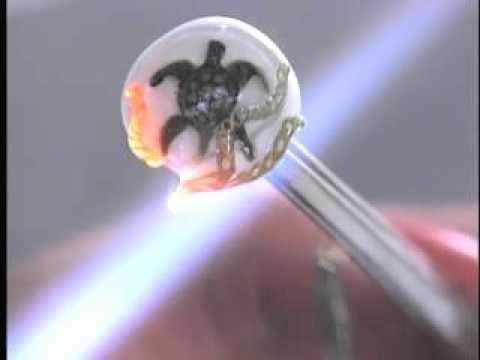 Turtle Button From The Aquarium Bead