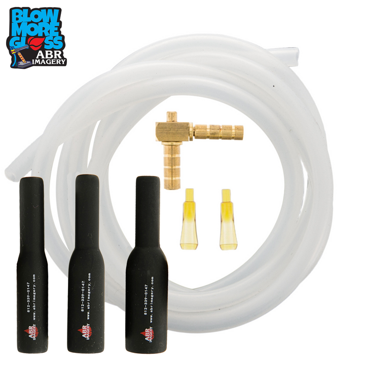 Blow More Glass Tools - 1/4" 90 Degree Bent Double Swivel Kit