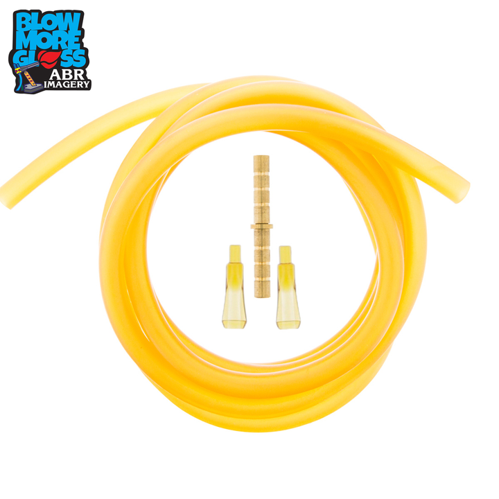 Blow More Glass Tools - 3/8" Straight Brass Swivel Kit with Latex Blow Hose
