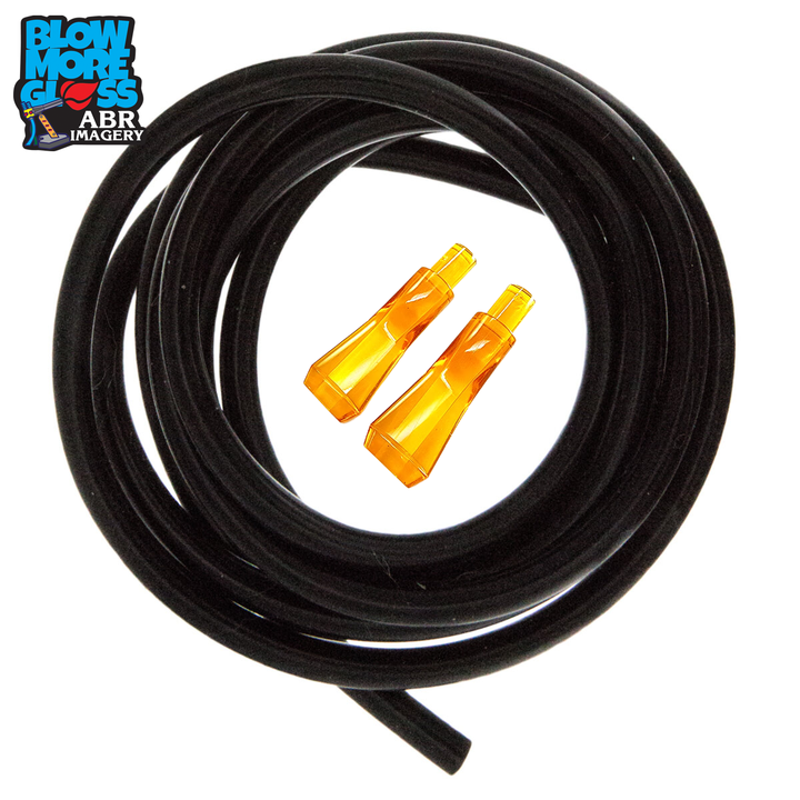 Blow More Glass Tools - 1/4" Ultra Lightweight and Flexible Black Silicone Blow Hose