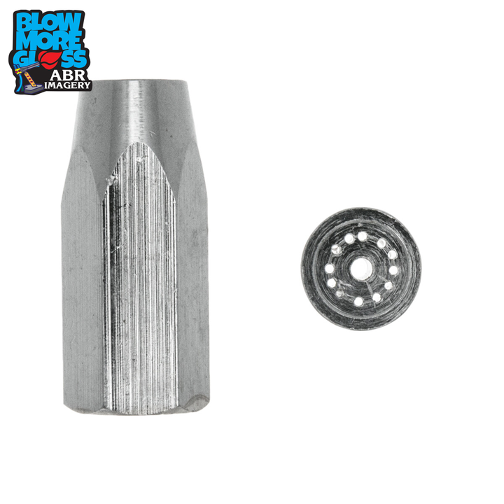 Blow More Glass Tools - 1" 12-Hole Tip w/ Center Hole