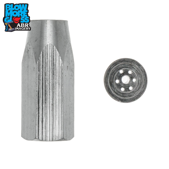 Blow More Glass Tools - 1" 7-Hole Tip w/ Center Hole