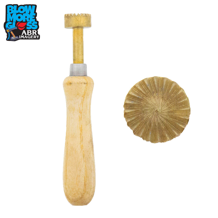 Blow More Glass Tools - Brass Corkscrew Textured Stamp