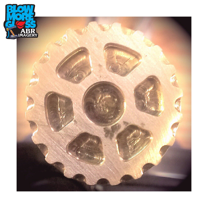 Blow More Glass Tools - Brass Gear Textured Stamp