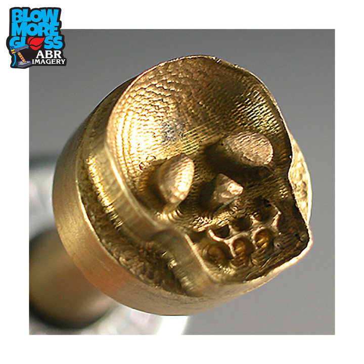 Blow More Glass Tools - Brass Skull Textured Stamp