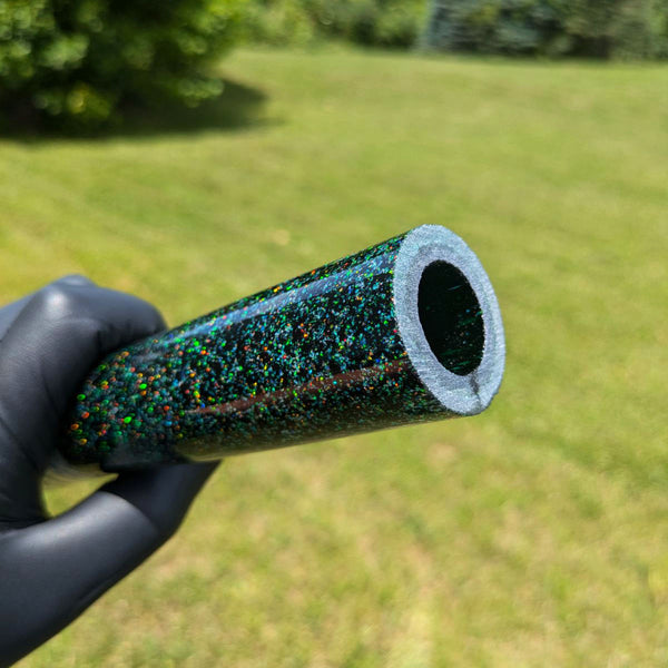 Experimental Green Crushed Opal Encased Tubing