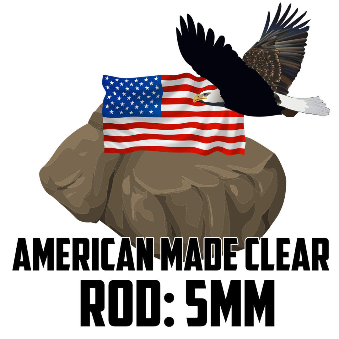 American Made Clear 5mm Boro Rod