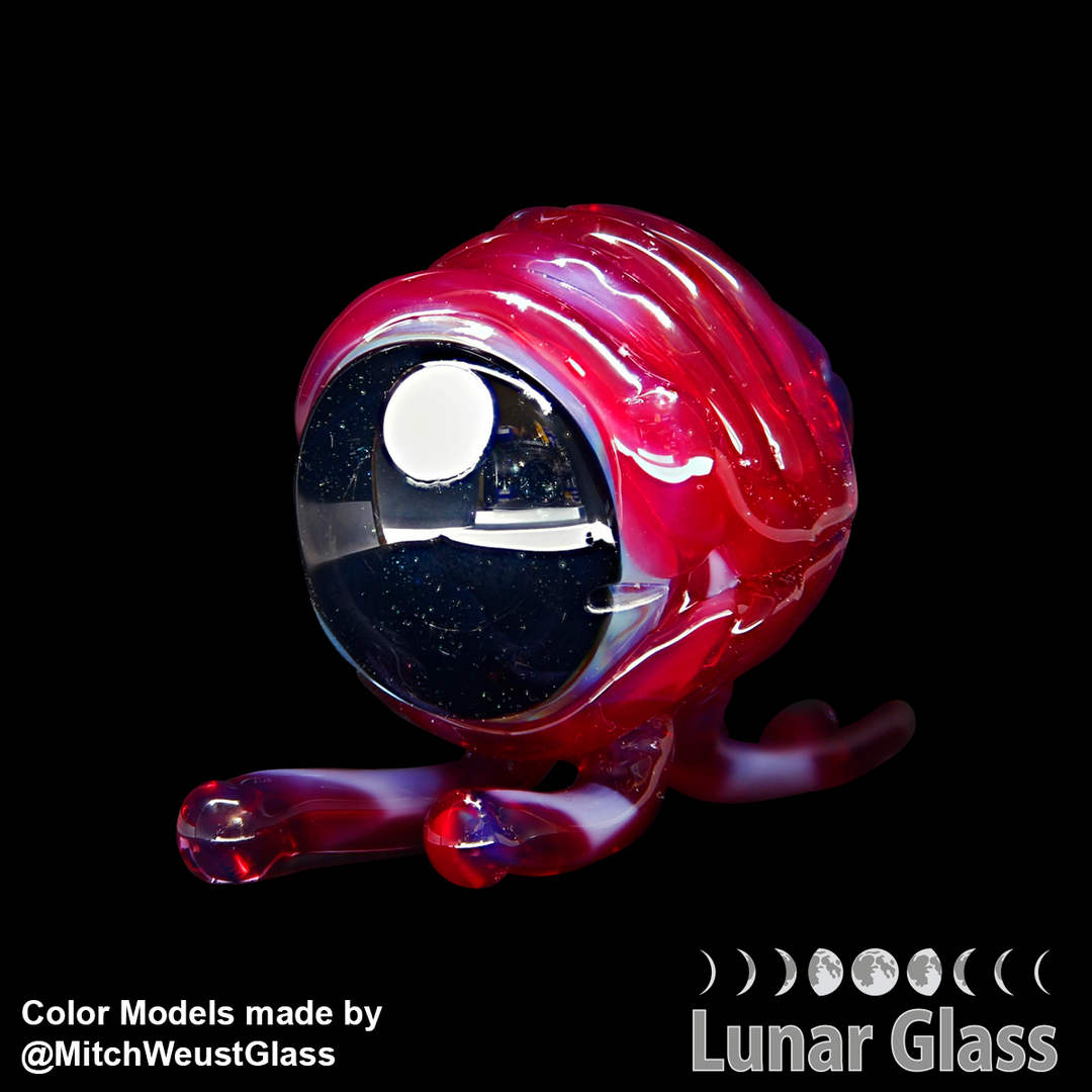 Lunar Glass Amethyst Red Opal