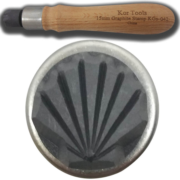 15mm Med. Graphite Seashell Stamp