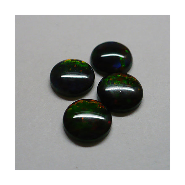 8mm Black Round Opal