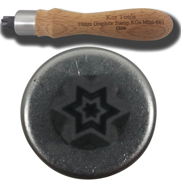 10mm Mini Graphite Dual Star Stamp