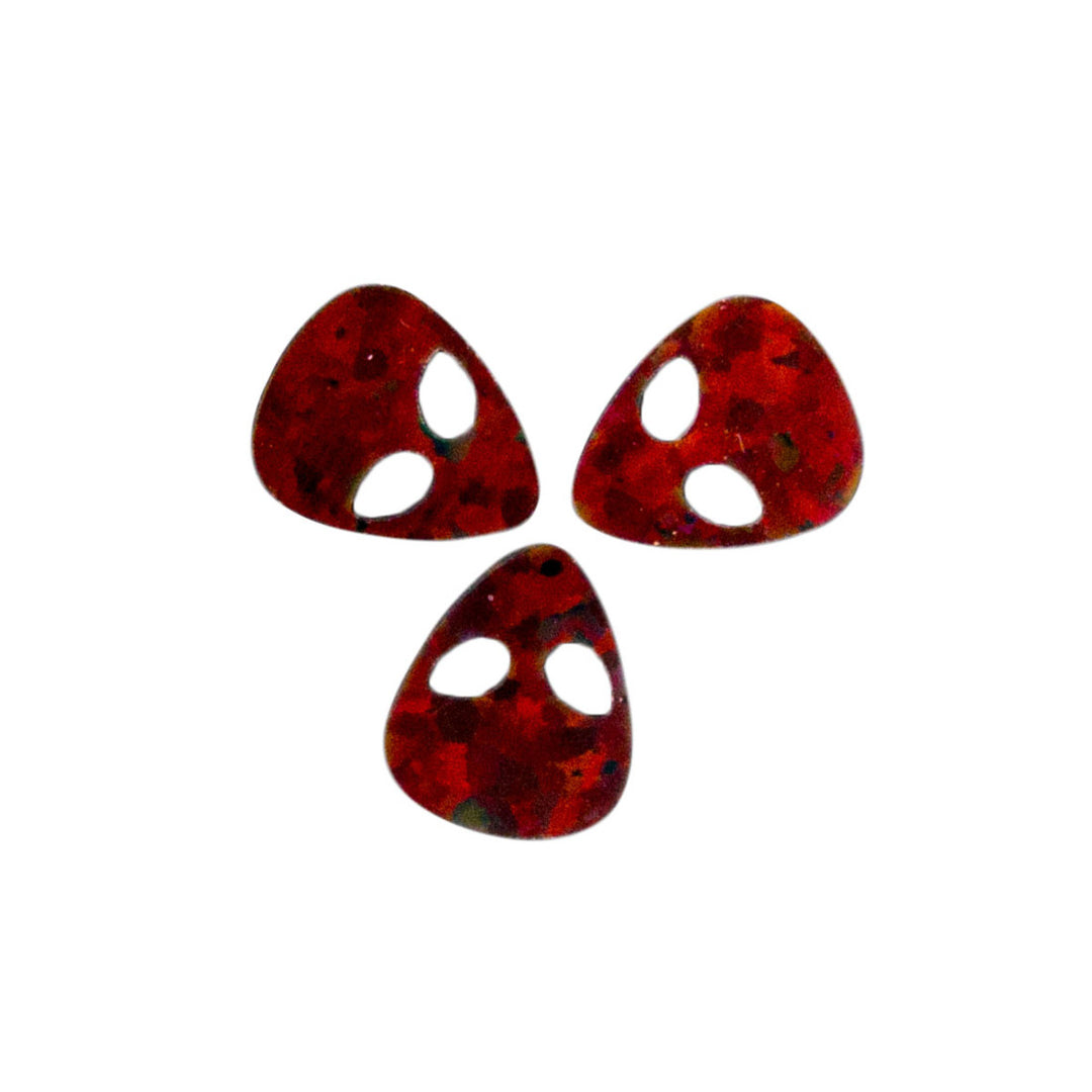 Cut Opal Alien 8mm - Black with Red Fire