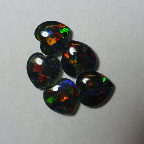 7mm Heart Mosaic Triplet Opal