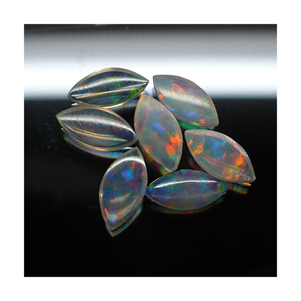 8 x 4mm White Marquis Opal