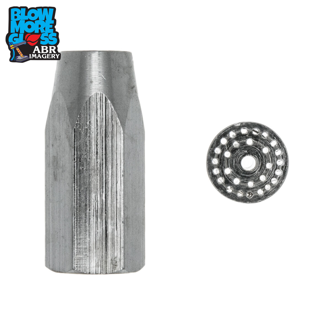 Blow More Glass Tools - 1" 29-Hole Tip w/ Center Hole