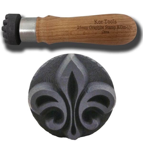 25mm Graphite Fleur De Le Stamp