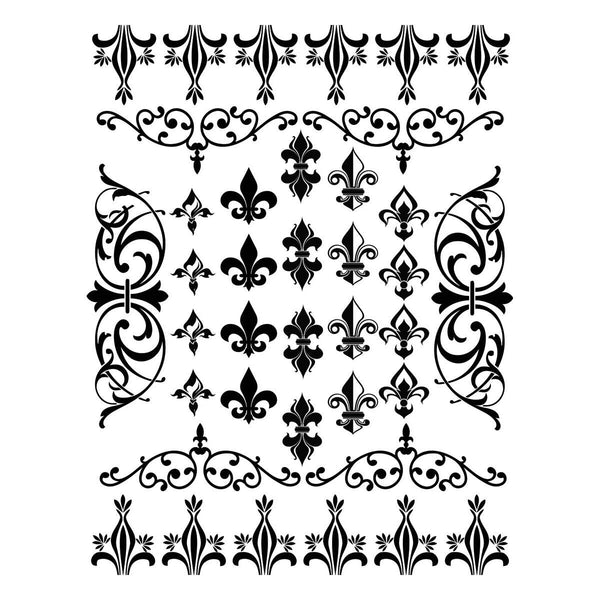 Fleur De Lis Blasting Stencils