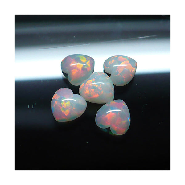 6mm White Heart Opal