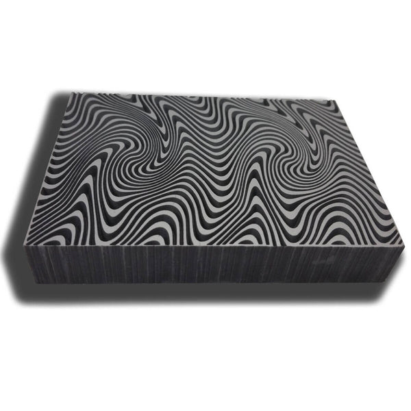 Graphite Crazy Wavy Texture Plate