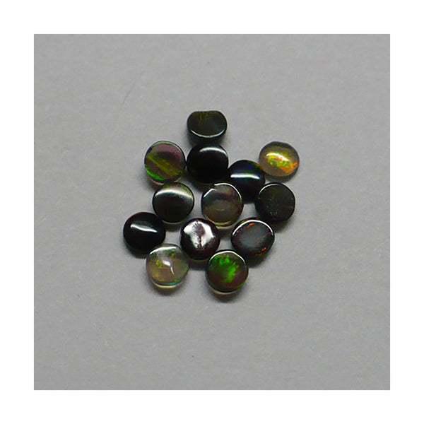 2.5mm Black Round Opal