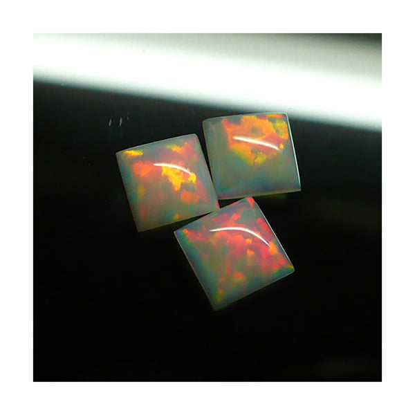 6mm White Square Opal