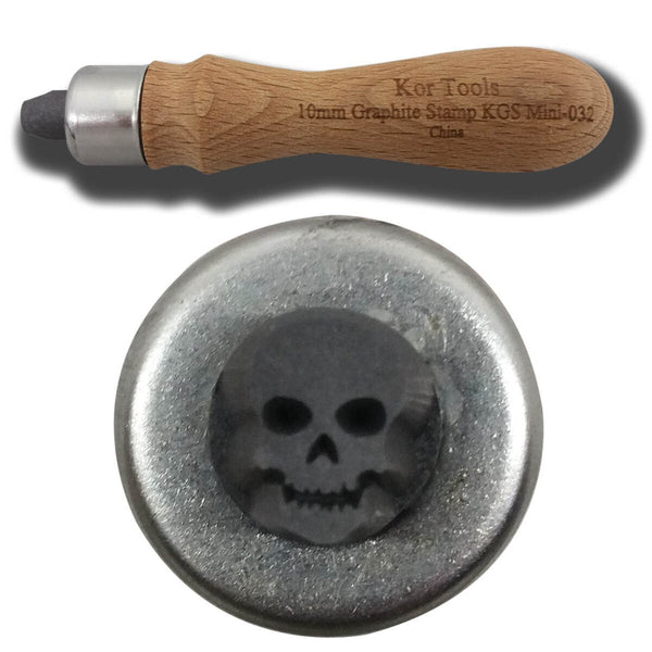 10mm Mini Graphite Skull Stamp