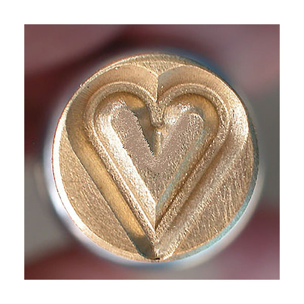 Brass Heart Textured Stamp