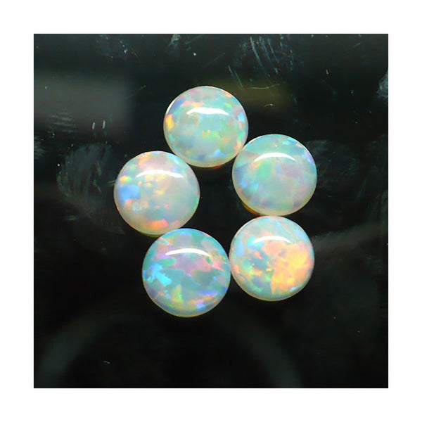 6mm White Round Opal