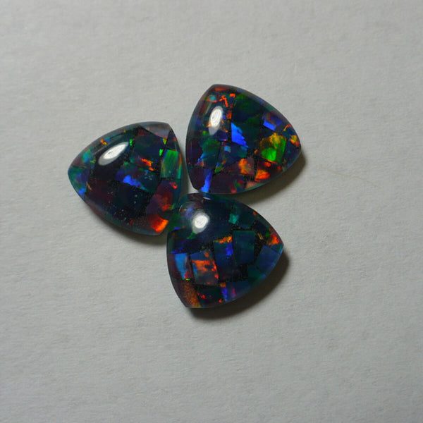 6mm Trillion Mosaic Triplet Opal