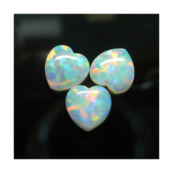 8mm White Heart Opal