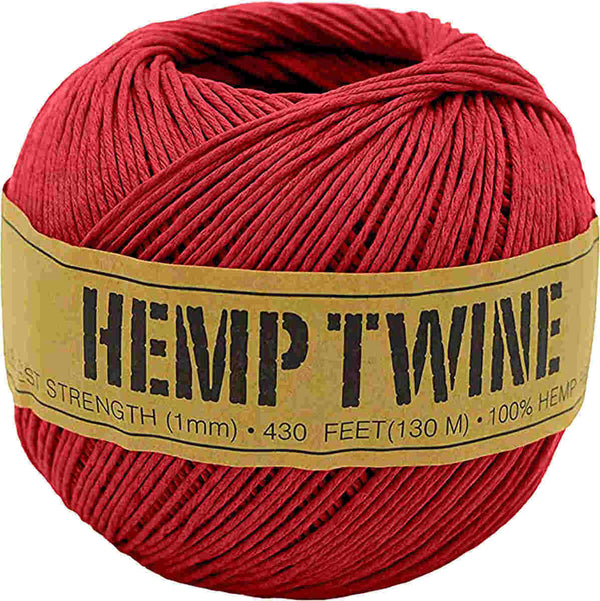 1mm Red Hemp Twine