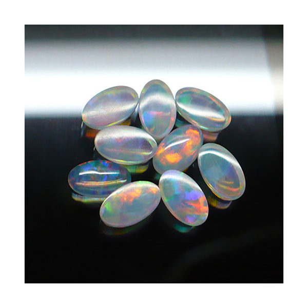 5 x 3mm White Oval Opal