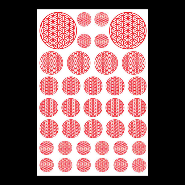 Flower Of Life Decals (Red)