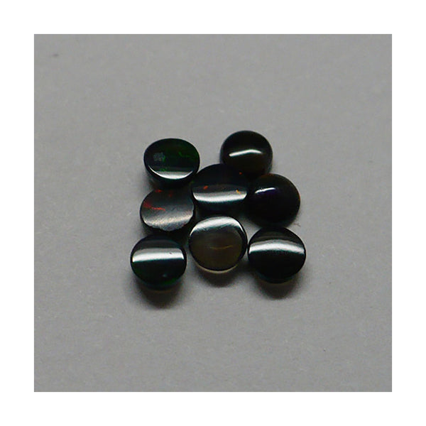 3mm Black Round Opal