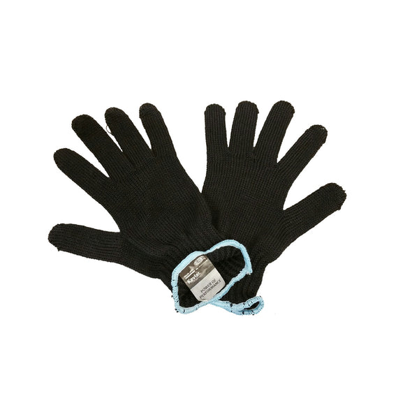 8" Medium Black Kevlar Gloves (pr)