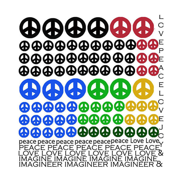 Peace Symbol Enamel Decals