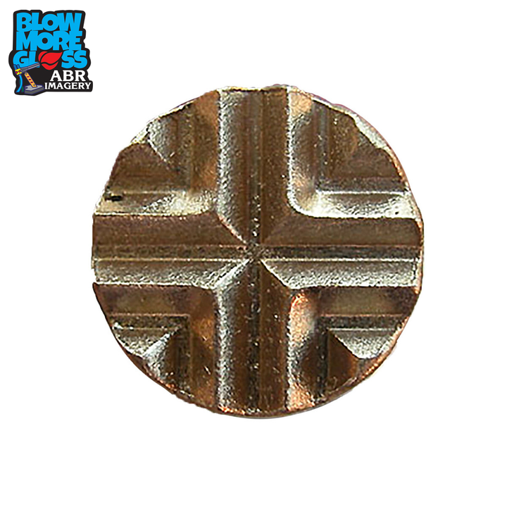Blow More Glass Tools - Brass Cross Textured Stamp