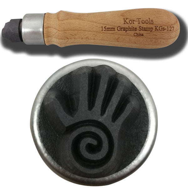 15mm Graphite Spiral Palm Stamp