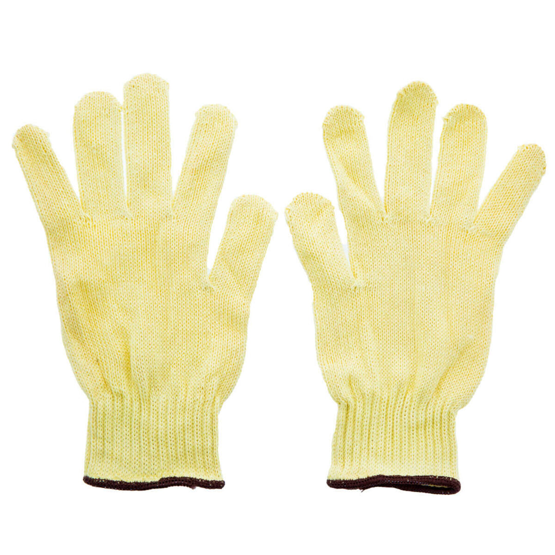 8" Yellow Kevlar Gloves Large (pr)