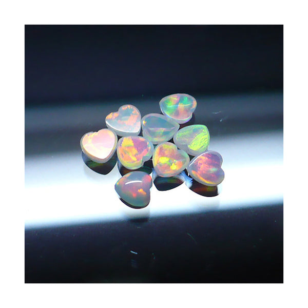 3mm White Heart Opal