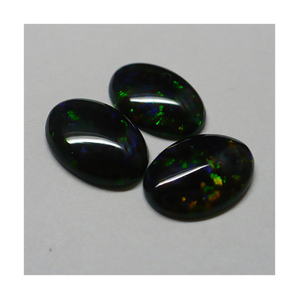 14 x 10mm Black Oval Opal