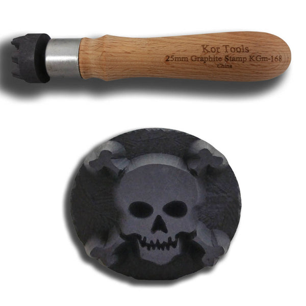 25mm Graphite Stamp - Skull