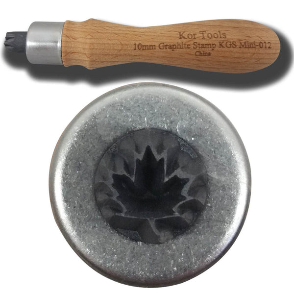 10mm Mini Graphite Maple Leaf Stamp