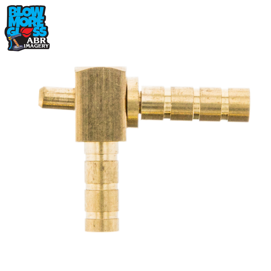 Blow More Glass Tools - 1/4" 90 Degree Brass Double Swivel