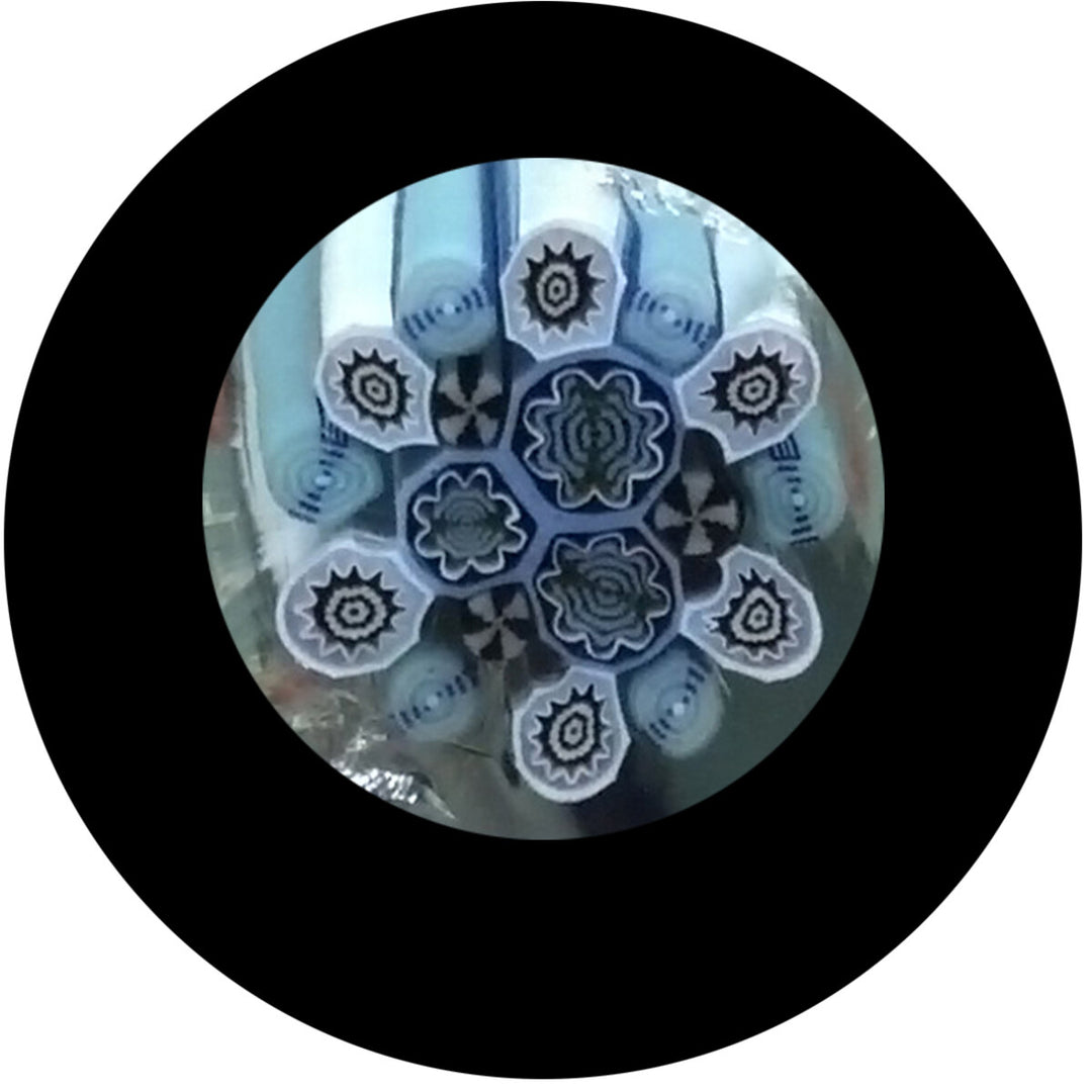 Tri-Blue &amp; Black Flower Milli