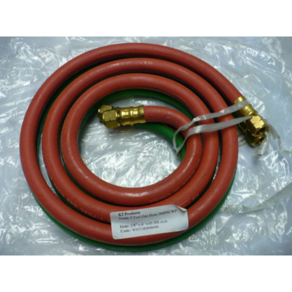 3/8" x 6' T-Grade Hose w/ BB Ends