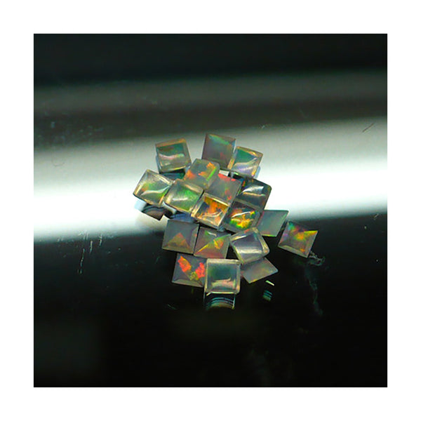 2mm White Square Opal